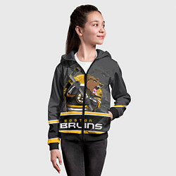 Толстовка на молнии детская Boston Bruins, цвет: 3D-черный — фото 2