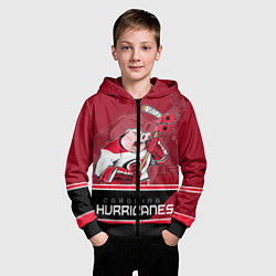 Толстовка на молнии детская Carolina Hurricanes, цвет: 3D-черный — фото 2