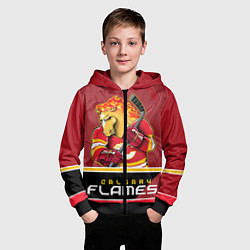 Толстовка на молнии детская Calgary Flames цвета 3D-черный — фото 2