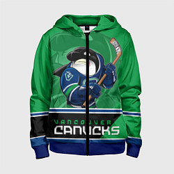 Толстовка на молнии детская Vancouver Canucks, цвет: 3D-синий