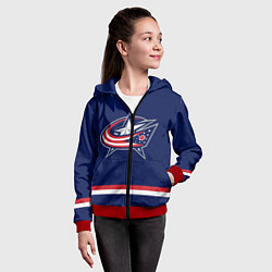 Толстовка на молнии детская Columbus Blue Jackets, цвет: 3D-красный — фото 2