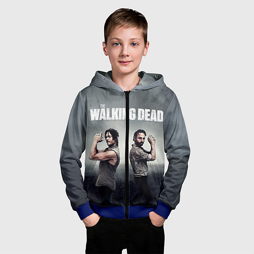 Детская толстовка на молнии Walking Duet / 3D-Синий – фото 3