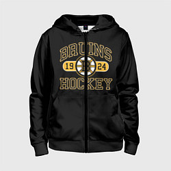 Толстовка на молнии детская Boston Bruins: Est.1924, цвет: 3D-черный