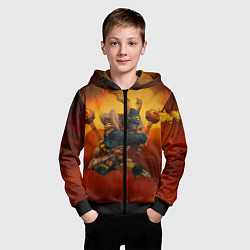 Толстовка на молнии детская Шадоу Шаман, цвет: 3D-черный — фото 2