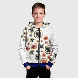 Толстовка на молнии детская World Poker, цвет: 3D-синий — фото 2