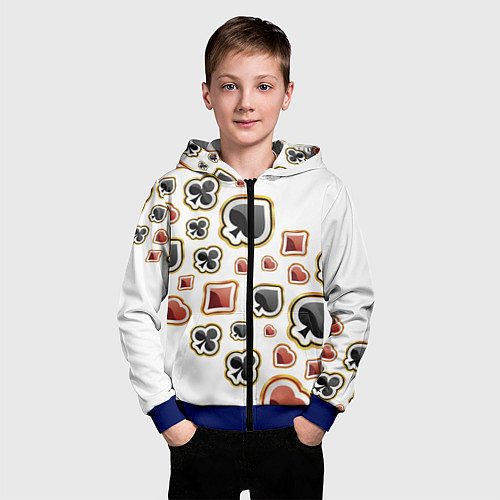 Детская толстовка на молнии World Poker / 3D-Синий – фото 3