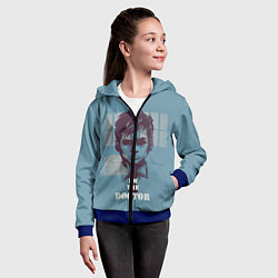 Толстовка на молнии детская I'm the doctor, цвет: 3D-синий — фото 2