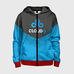 Толстовка на молнии детская Cloud 9 Uniform, цвет: 3D-красный