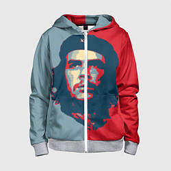 Толстовка на молнии детская Che Guevara, цвет: 3D-меланж
