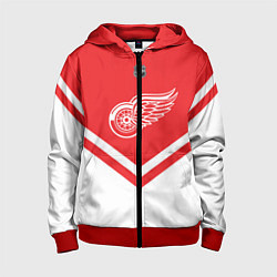 Толстовка на молнии детская NHL: Detroit Red Wings, цвет: 3D-красный