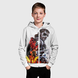 Толстовка на молнии детская Metal gear solid 2, цвет: 3D-белый — фото 2