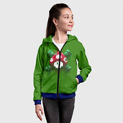 Толстовка на молнии детская Mushroom is Dead, цвет: 3D-синий — фото 2