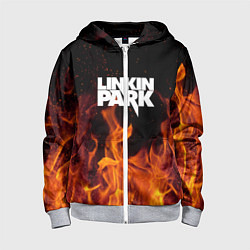 Толстовка на молнии детская Linkin Park: Hell Flame, цвет: 3D-меланж