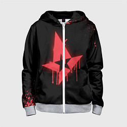 Толстовка на молнии детская Astralis: Black collection, цвет: 3D-меланж