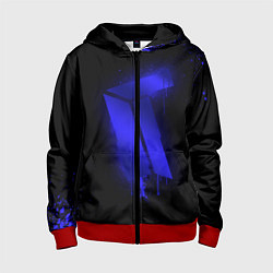 Толстовка на молнии детская Titan: Black collection, цвет: 3D-красный