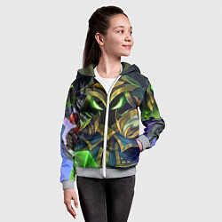 Толстовка на молнии детская Вейгар, цвет: 3D-меланж — фото 2