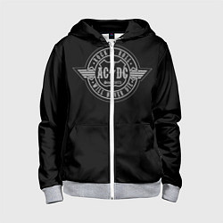 Толстовка на молнии детская AC/DC: Will never die, цвет: 3D-меланж