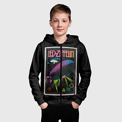 Толстовка на молнии детская Led Zeppelin: Angel Poster, цвет: 3D-черный — фото 2