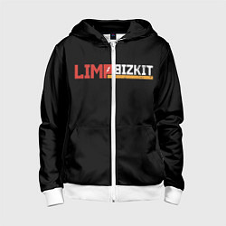 Толстовка на молнии детская Limp Bizkit, цвет: 3D-белый