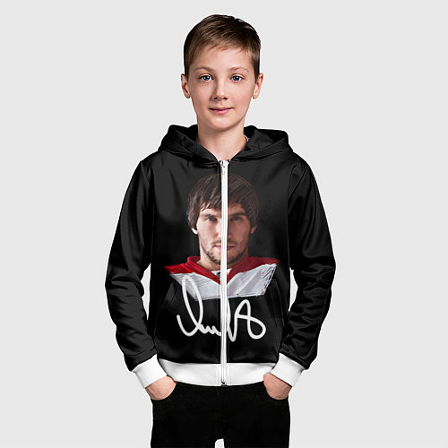 Детская толстовка на молнии Овечкин / 3D-Белый – фото 3