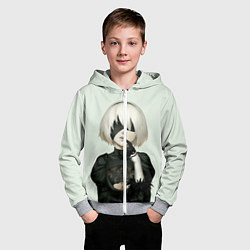 Толстовка на молнии детская B2, цвет: 3D-меланж — фото 2