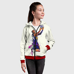 Толстовка на молнии детская Kobe Bryant, цвет: 3D-красный — фото 2