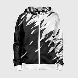 Толстовка на молнии детская Black & white, цвет: 3D-белый