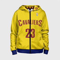 Толстовка на молнии детская Cavaliers Cleveland 23: Yellow, цвет: 3D-синий