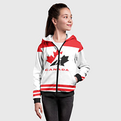 Толстовка на молнии детская Canada Team, цвет: 3D-черный — фото 2