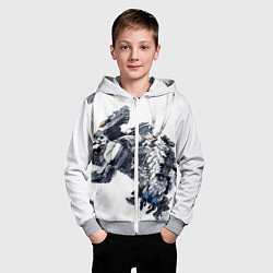 Толстовка на молнии детская HZD 5, цвет: 3D-меланж — фото 2