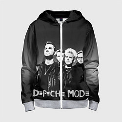 Толстовка на молнии детская Depeche Mode: mono, цвет: 3D-меланж