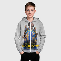 Толстовка на молнии детская Golden State Warriors 9, цвет: 3D-меланж — фото 2