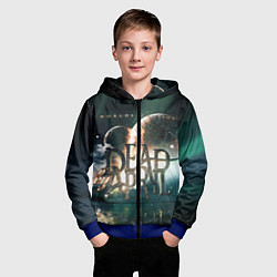 Толстовка на молнии детская Dead by April: Worlds Collide, цвет: 3D-синий — фото 2