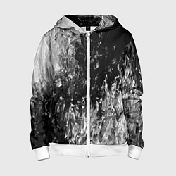Толстовка на молнии детская GRAY&BLACK, цвет: 3D-белый