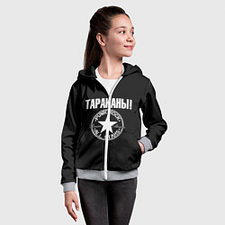 Толстовка на молнии детская Тараканы: панк-рок, цвет: 3D-меланж — фото 2
