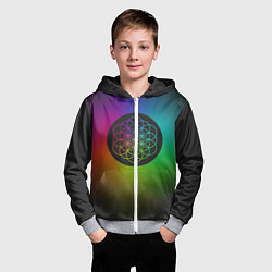 Толстовка на молнии детская Coldplay Colour, цвет: 3D-меланж — фото 2