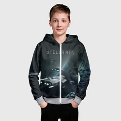 Толстовка на молнии детская Stellaris, цвет: 3D-меланж — фото 2