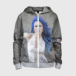 Толстовка на молнии детская Arch Enemy: Alissa White-Gluz, цвет: 3D-меланж