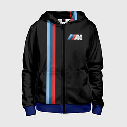 Толстовка на молнии детская BMW BLACK COLLECTION БМВ, цвет: 3D-синий