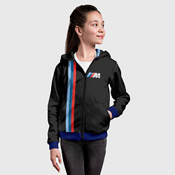 Толстовка на молнии детская BMW BLACK COLLECTION БМВ, цвет: 3D-синий — фото 2
