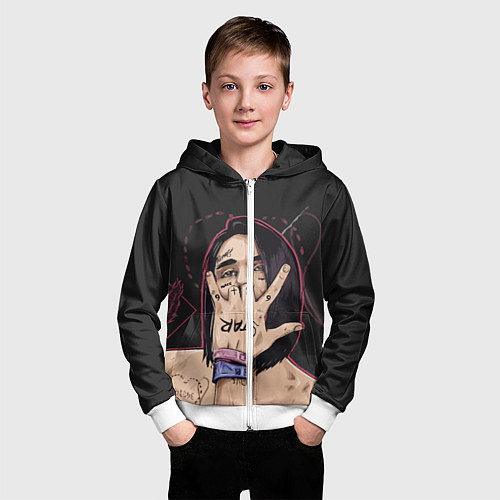 Детская толстовка на молнии Face Star / 3D-Белый – фото 3