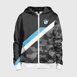 Детская толстовка на молнии BMW: Pixel Military