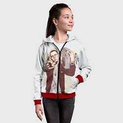 Толстовка на молнии детская Eminem: Street Music, цвет: 3D-красный — фото 2