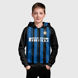 Толстовка на молнии детская Inter FC: Home 17/18, цвет: 3D-черный — фото 2