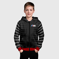 Толстовка на молнии детская BMW M BLACK & GREY, цвет: 3D-красный — фото 2