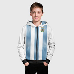 Толстовка на молнии детская Сборная Аргентины: ЧМ-2018, цвет: 3D-черный — фото 2