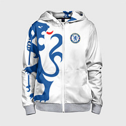 Толстовка на молнии детская FC Chelsea: White Lion, цвет: 3D-меланж