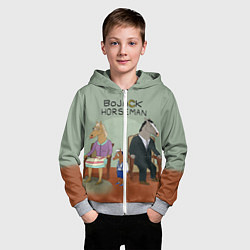 Толстовка на молнии детская BoJack Horseman, цвет: 3D-меланж — фото 2