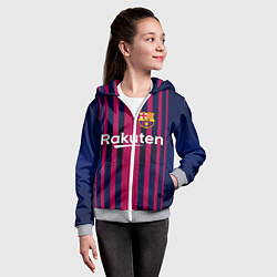 Толстовка на молнии детская FC Barcelona: Rakuten, цвет: 3D-меланж — фото 2