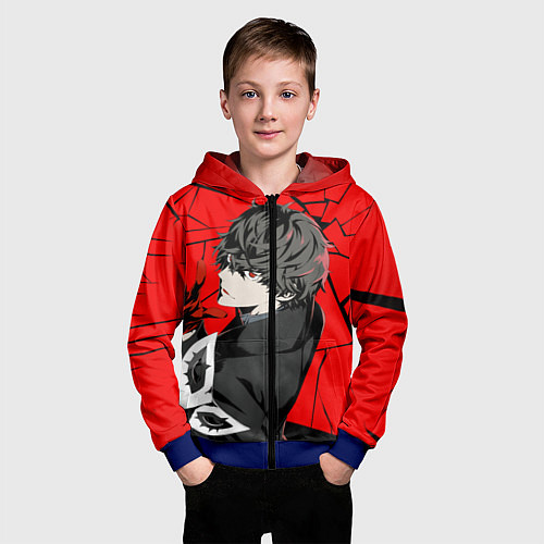 Детская толстовка на молнии Persona 5 / 3D-Синий – фото 3